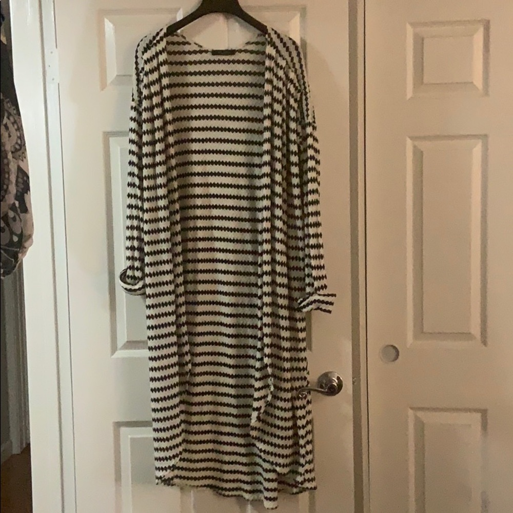Honey Punch Long Stripped Cardigan